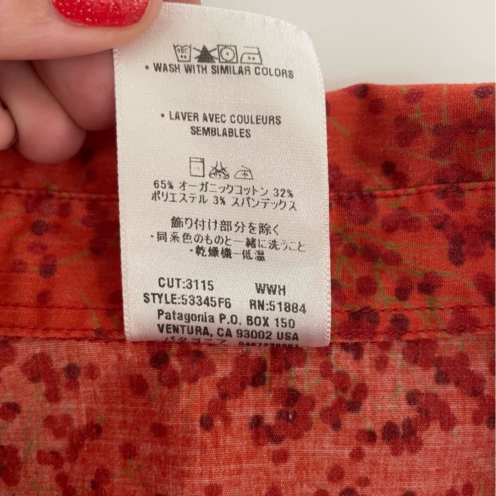 ⛰️Patagonia Organic Cotton Long Sleeve Button Up Top Women’s Size 4 - Picture 8 of 9